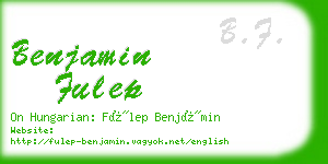 benjamin fulep business card